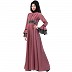 Casual Pintuck abaya-Puce Pink
